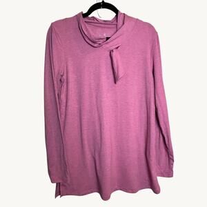 Cuddleduds Athletic Womens Size Small Loungewear Casual Mockneck Bow